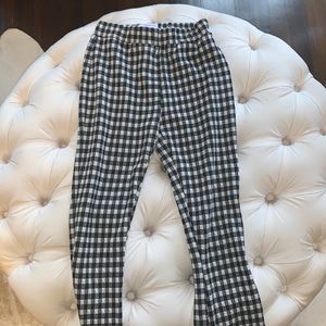 urban outfitters checked black and white leggings